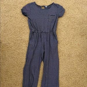 Striped navy blue old navy jumpsuit